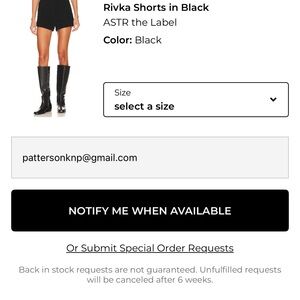 Astr Rivka High Waist Shorts in Black